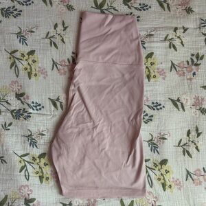 Pink High-Waisted Biker Shorts